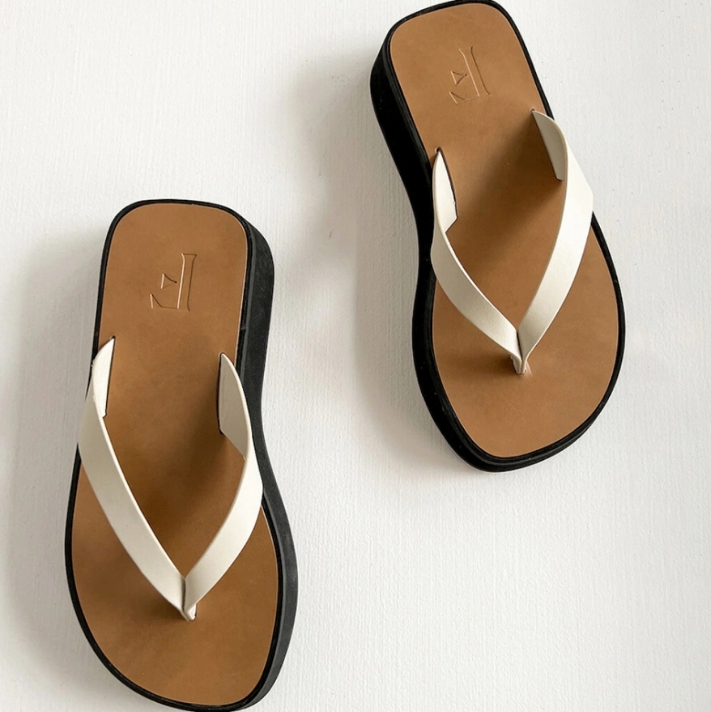 Platform Leather Sandals - image 1
